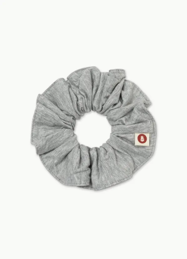 BM soft scrunchie_Dark Melange Grey