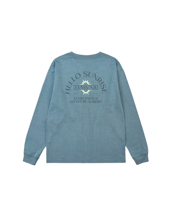 HAWAII Arch Logo L/S Tee_VTG Teal