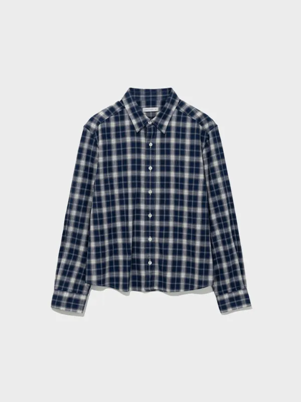 Regular-Fit Lc Sheer Checked Shirt_Navy
