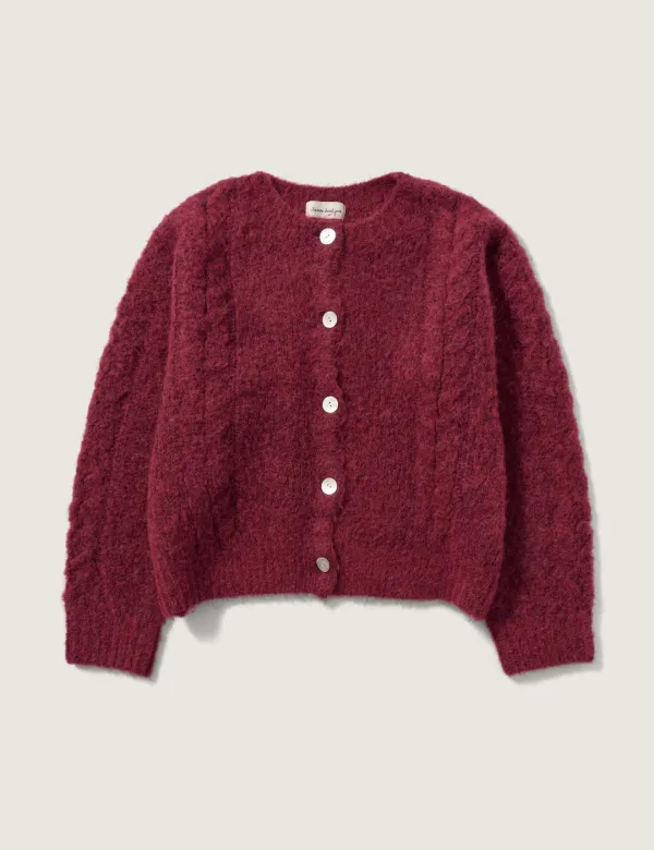 Camus Alpaca Cardigan (Burgundy)