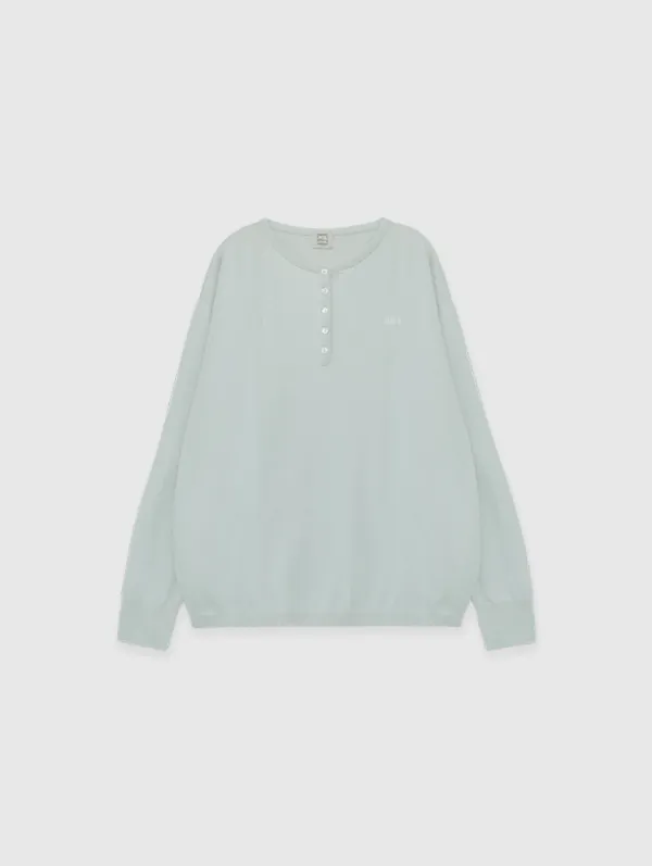 [4th 재입고] Cori Henley Neck Knit (Powder Mint)