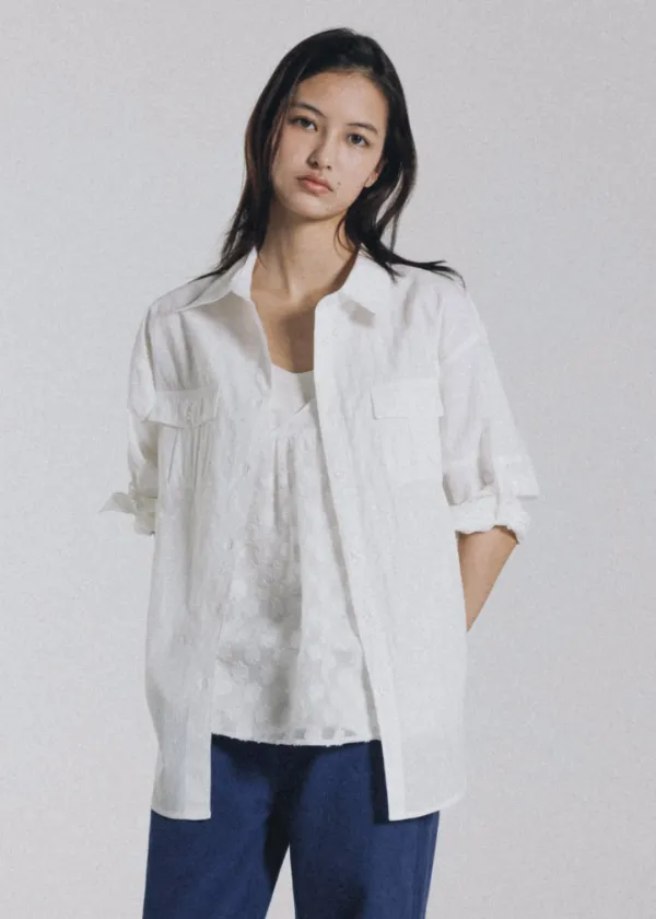 Foin pocket shirt (white)
