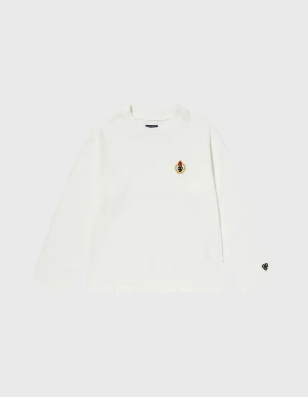 CHILDREN WASHED 17S LONG SLEEVE / White