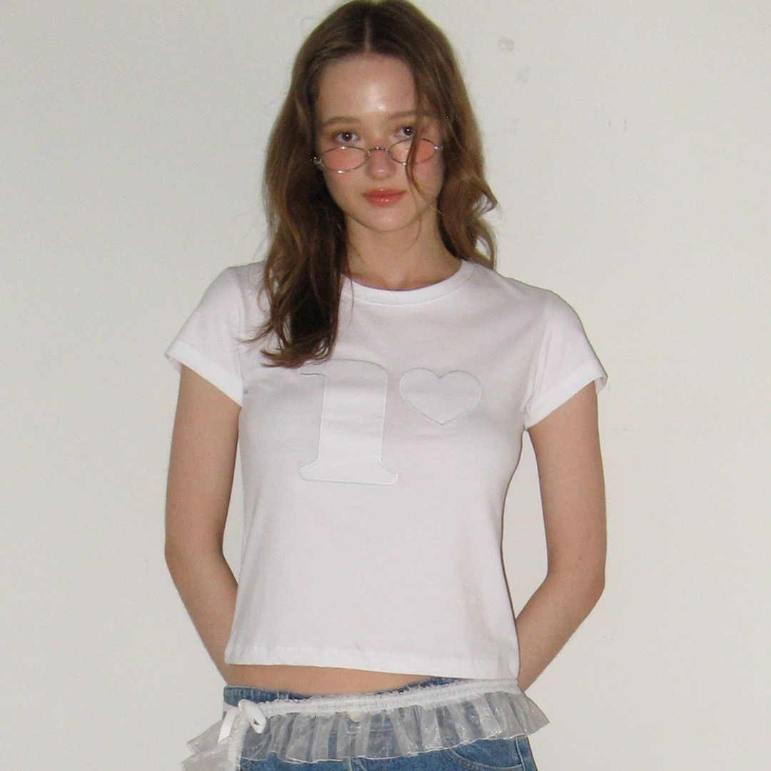 론론 R STITCH SHORT SLEEVE T SHIRT WHITE 상품 이미지 2