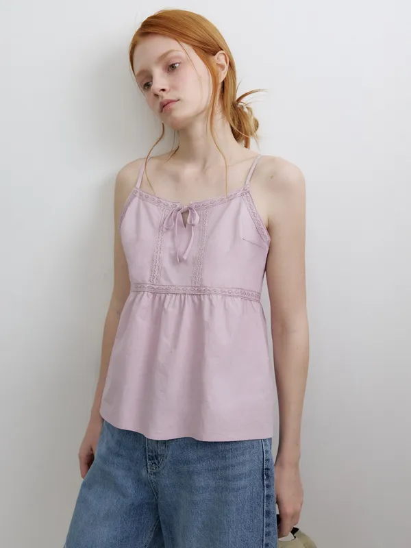 Lace sleeveless blouse [KNSS09BL12]_Lilac