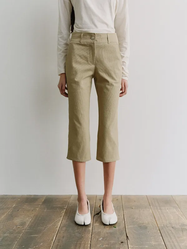 TIS CAPRI STRIPE PANTS_BEIGE