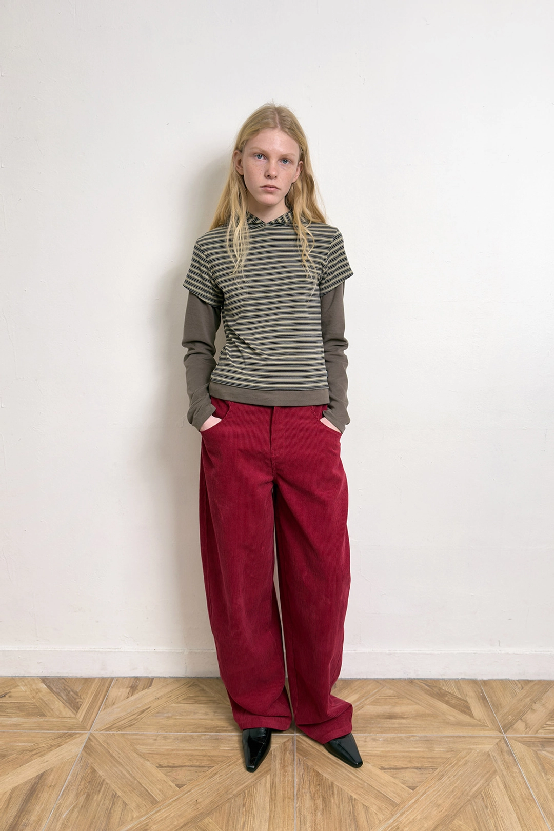 다이애그널 STRIPE HOODIE LAYERED TEE 상품 이미지 2