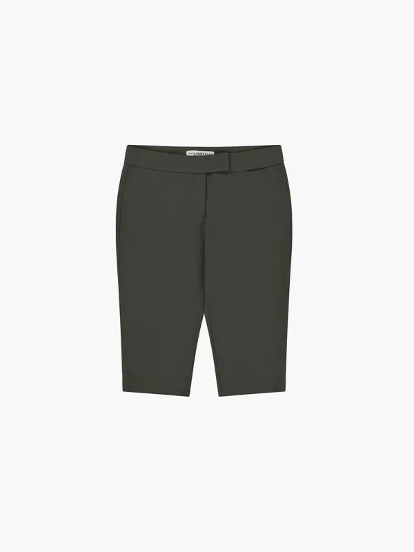 LOW WAIST CAPRI PANTS_khaki