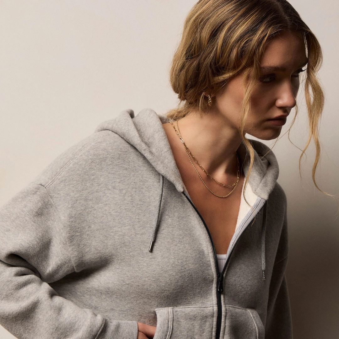 제임스펄스 Cozy Fleece Zip Hoodie - Heather Grey 상품 이미지 3
