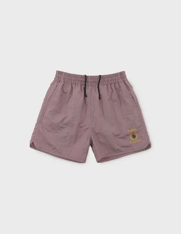 CHILDREN S&C CREST NYLON WASHER SHORTS / Indi Pink