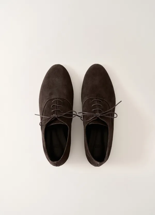 Calm Derby Shoes (Brown Suede)