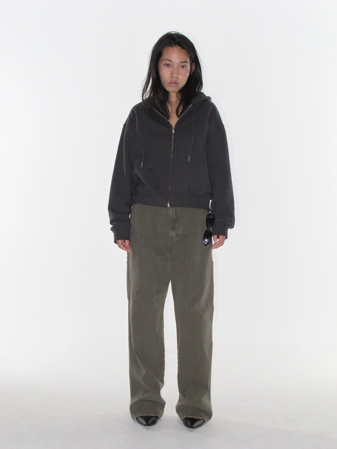 쏘딩키브레드 Jane Khaki Carpenter Dying pants 상품 이미지 1