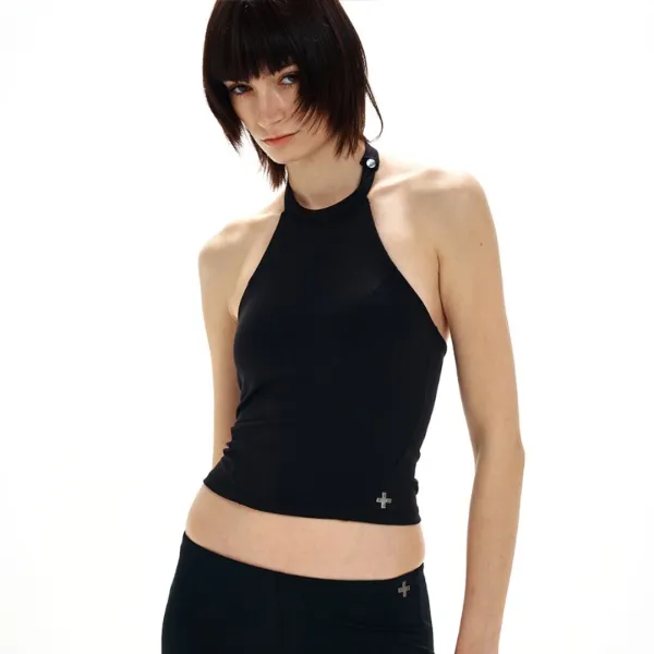 LYRA HALTER CAMI (BLACK)