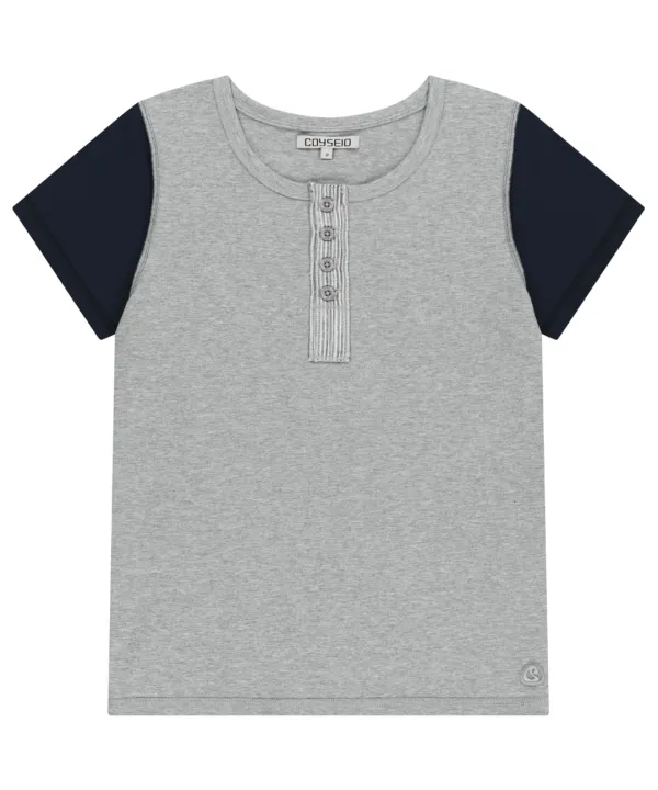 DUDU REVERSE T-SHIRT MELANGE GREY