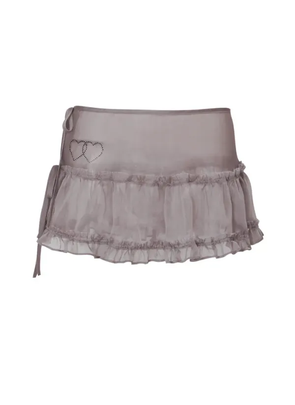 Glow Sheer Layering Skirt (Gray)