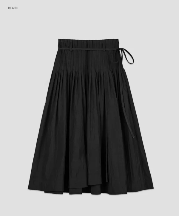 (SK-5094)WRINKLE PINTUCK SKIRT S