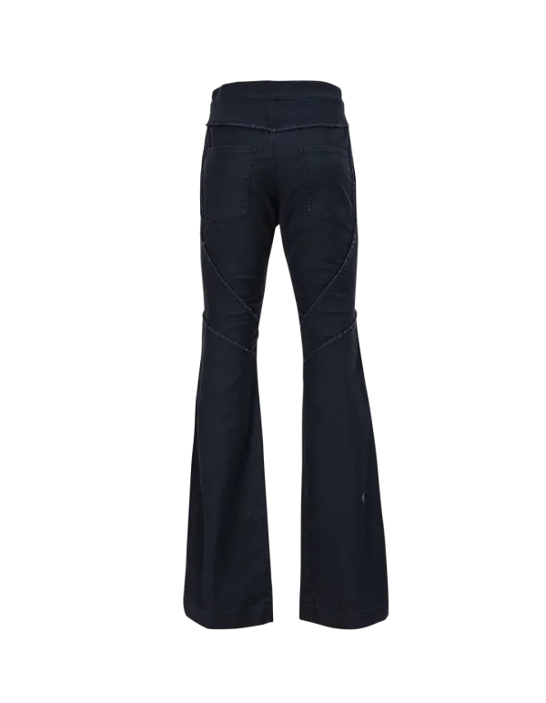 BOOT-CUT PANTS_NAVY