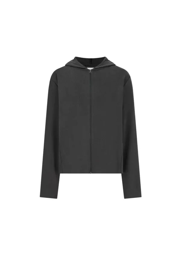 Jersey Hooded Jumper, Charcoal