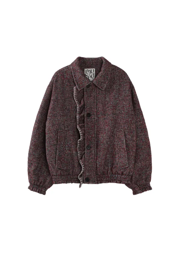 Mused Lucky Frill Blouson - Brown Check