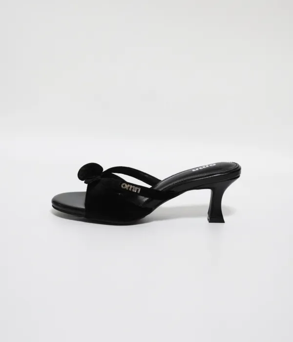 omn Rose Velvet Mule [Mid ver.] _Black