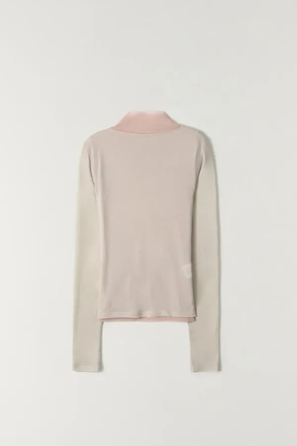 쉬어 레이어드 폴라T SET PINK/LIGHTGRAY
