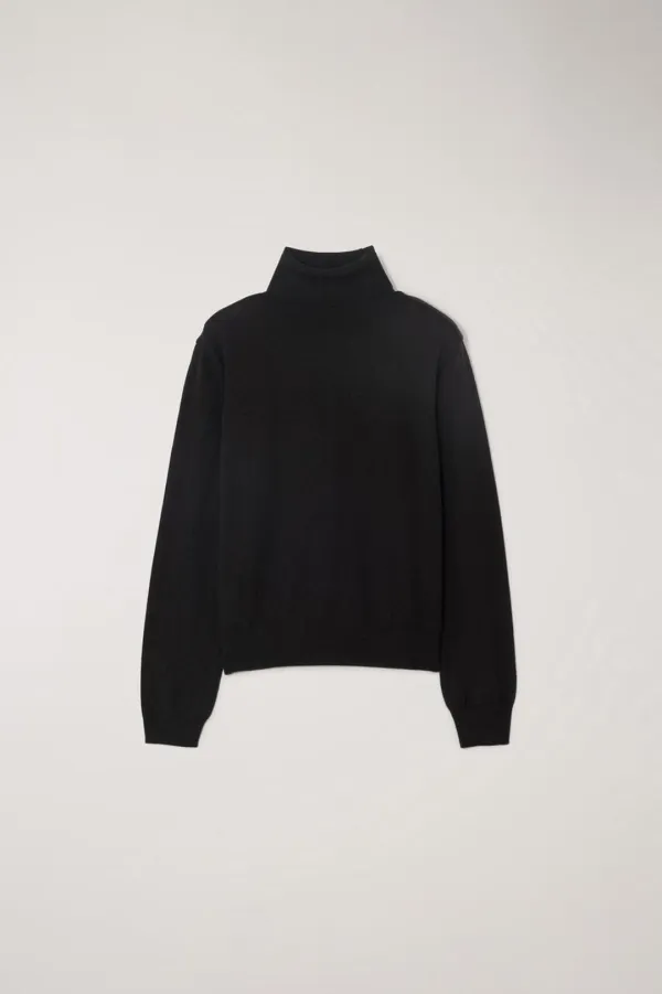 ESSENTIAL CASHMERE TURTLENECK SWEATER BLACK