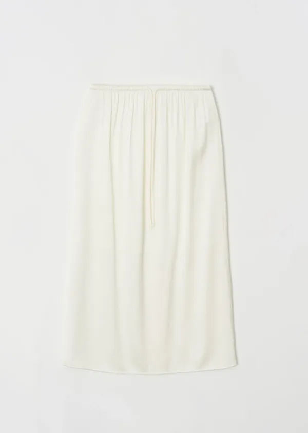 silky banding skirt-cream
