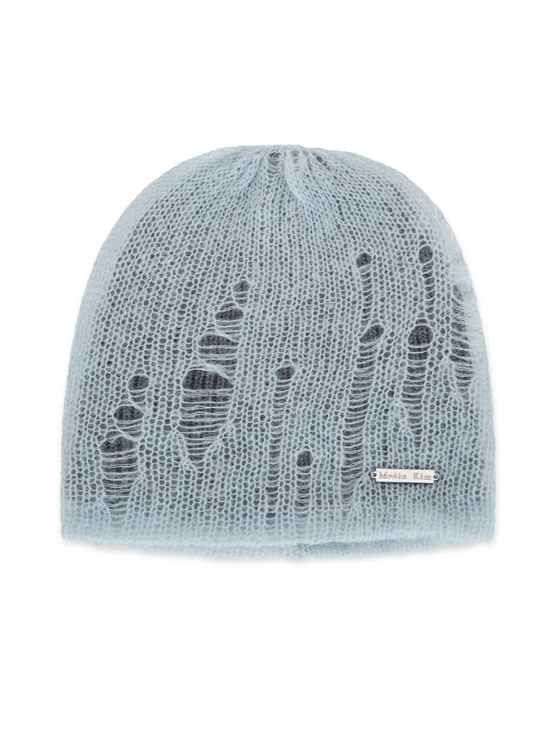 마뗑킴 VINTAGE LAYER KNIT BEANIE IN LIGHT BLUE 상품 이미지 2