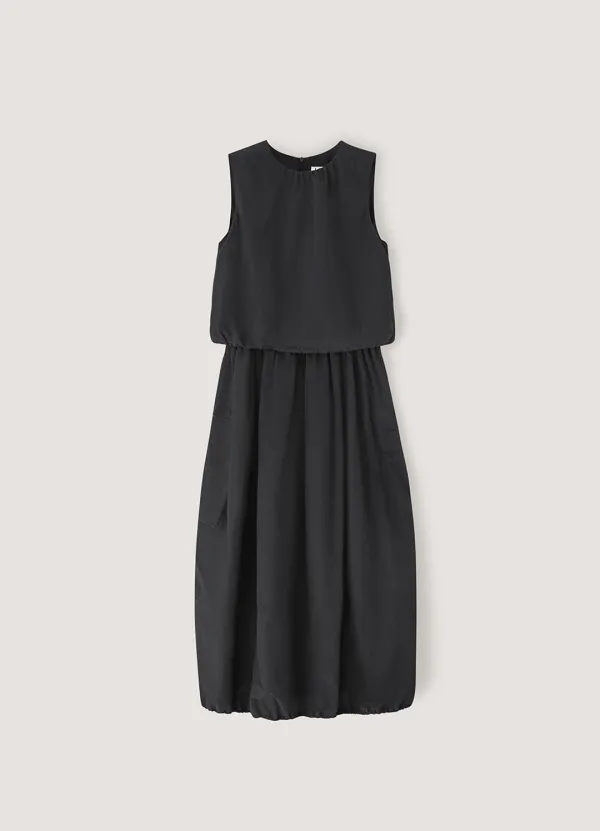 Cargo Layered String Dress - Black