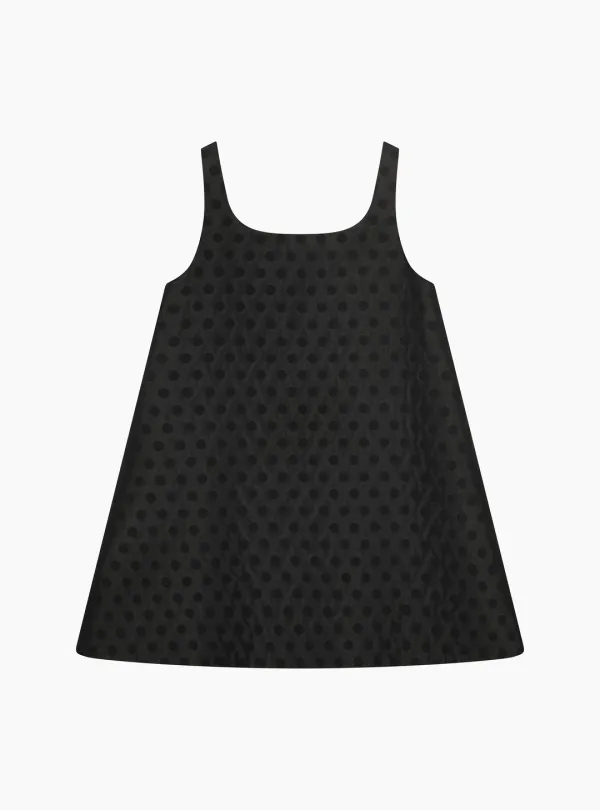 REVERSIBLE DOT DRESS (BLACK)