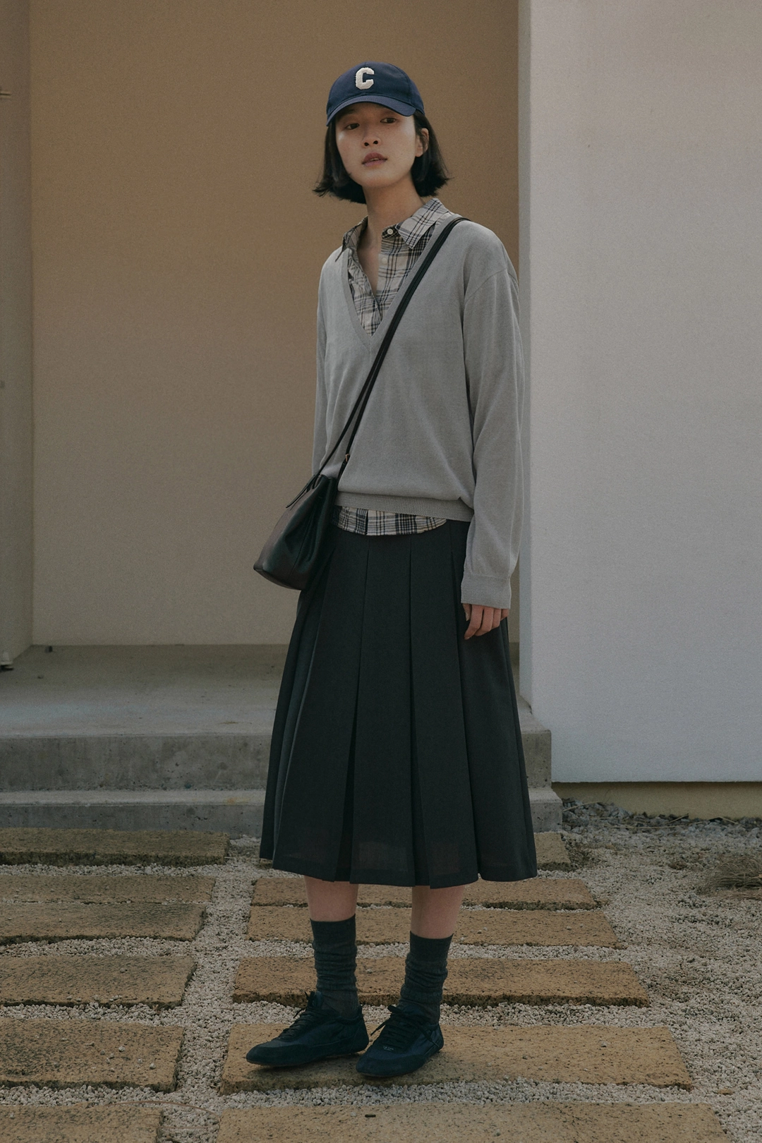 세이지먼트 BLAIR PLEATS LONG SKIRT_CHARCOAL 상품 이미지 2