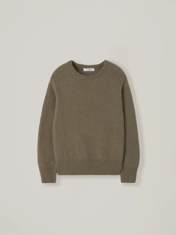 Mond round alpaca knit - Brown