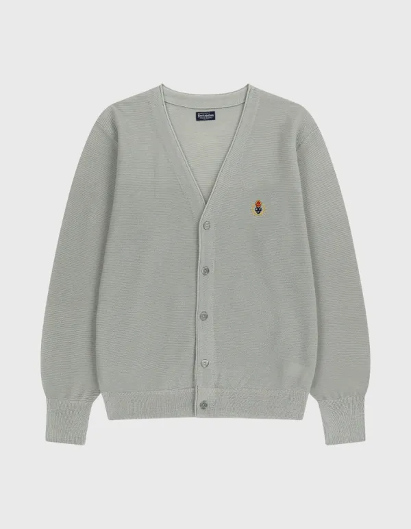 CREST MERINO WOOL CARDIGAN (W) / Jade