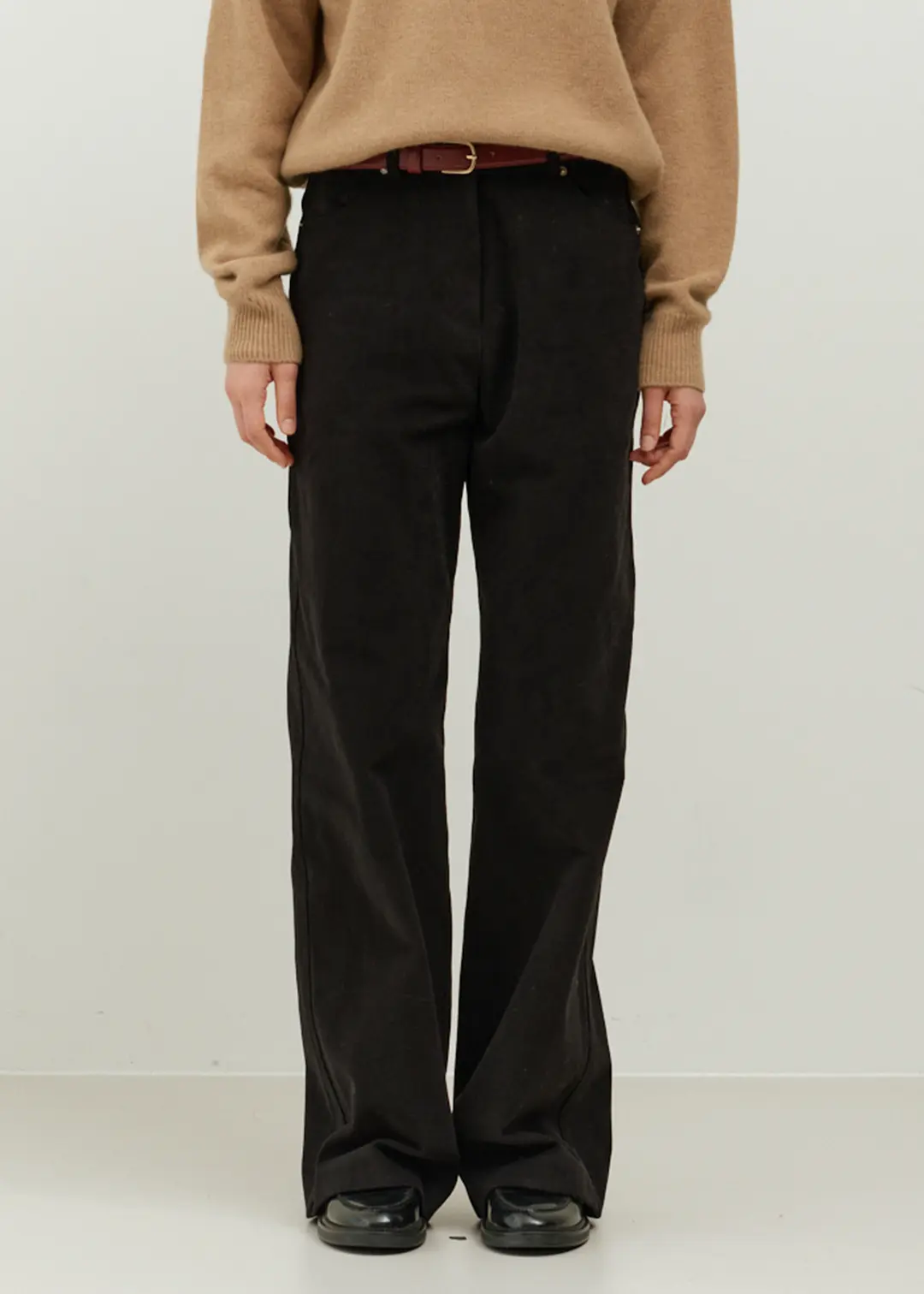 더라이 Twill Cotton Straight Pants(Charcoal) 상품 이미지 2