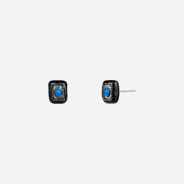 block earrings-black