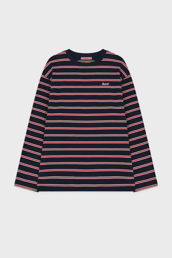 Multi Stripe Long Sleeve (Navy)