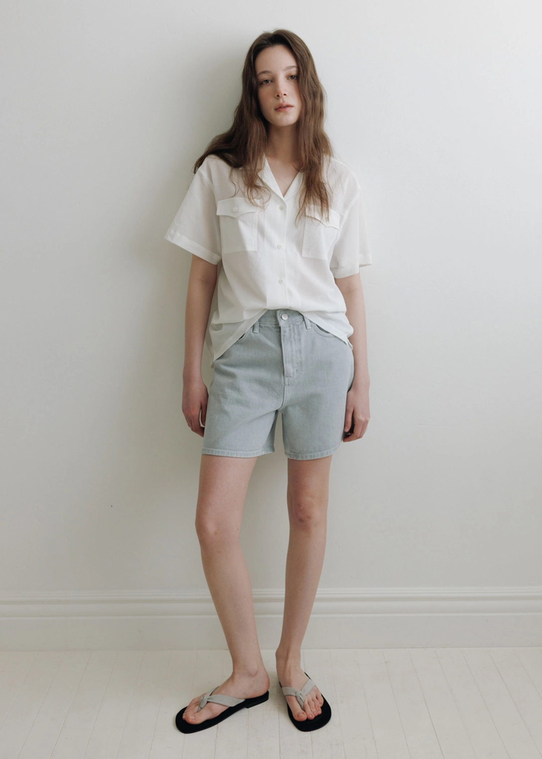 더라이 Dyeing Half Denim Pants(Grey) 상품 이미지 2