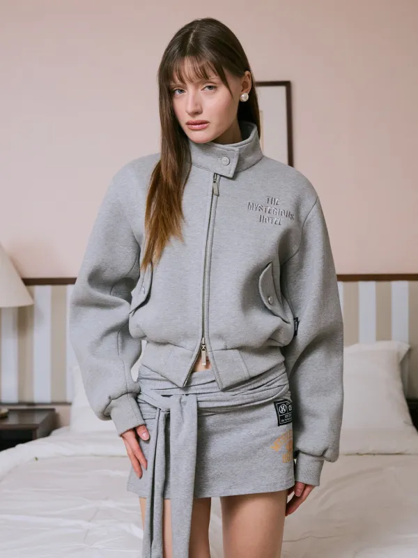 CROPPED BOMBER JK  - GREY
