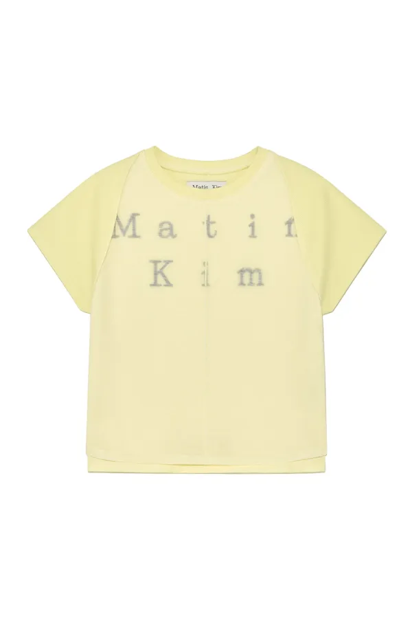 PINTUCK LAYERED SLIM CROP TOP IN LIGHT YELLOW