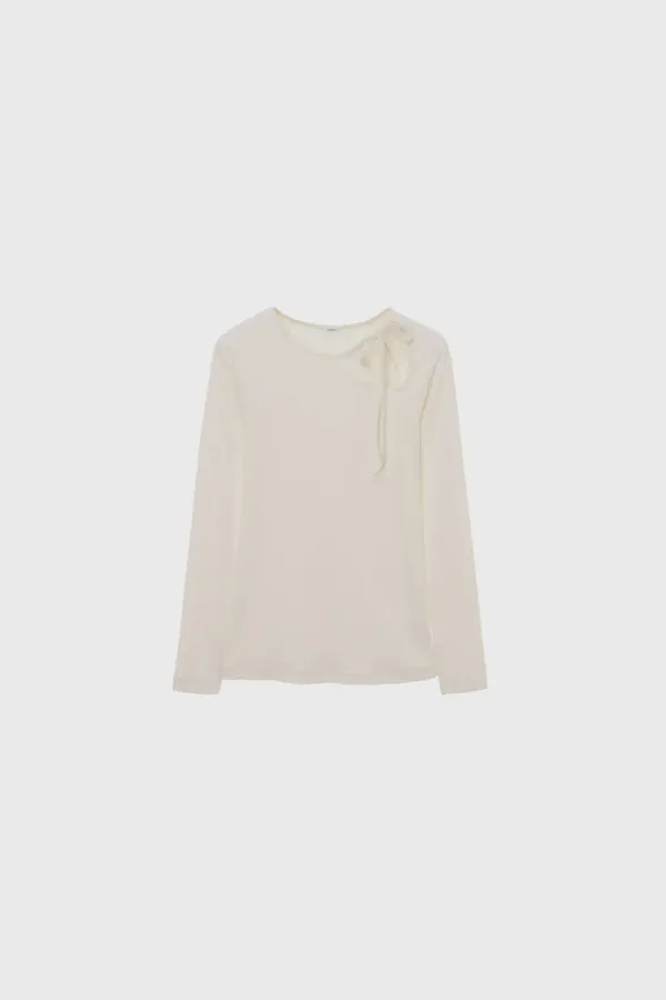 String t-shirt (ivory / black / white)