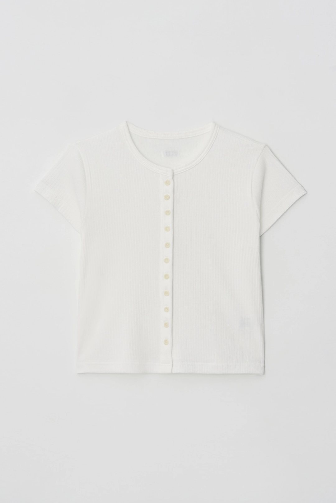 브렌다 브렌든 baker button tee - white 상품 이미지 1