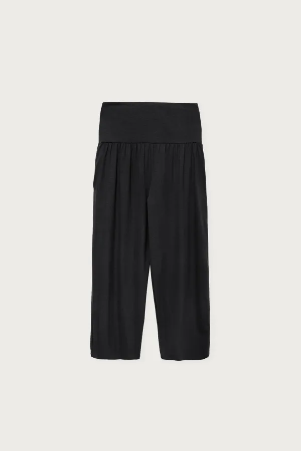 SHIRRING PANTS BLACK