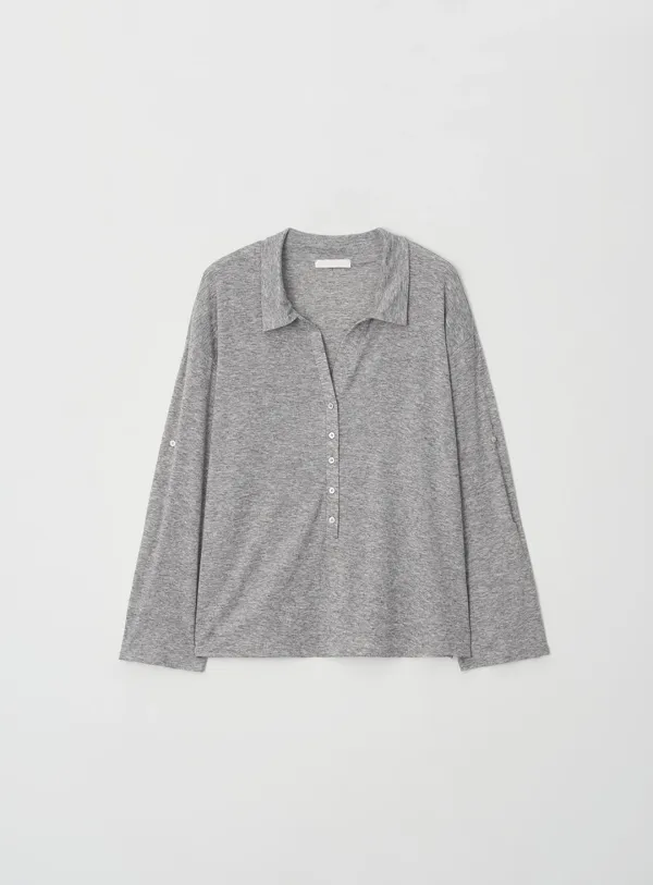 [2ND]Hailey button tee(2color)