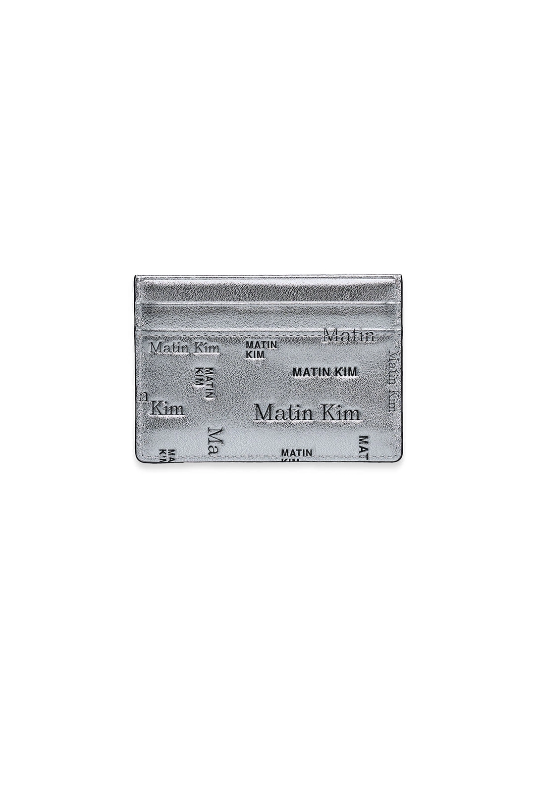 마뗑킴 MATIN ALL-OVER LOGO CARD WALLET IN SILVER 상품 이미지 1
