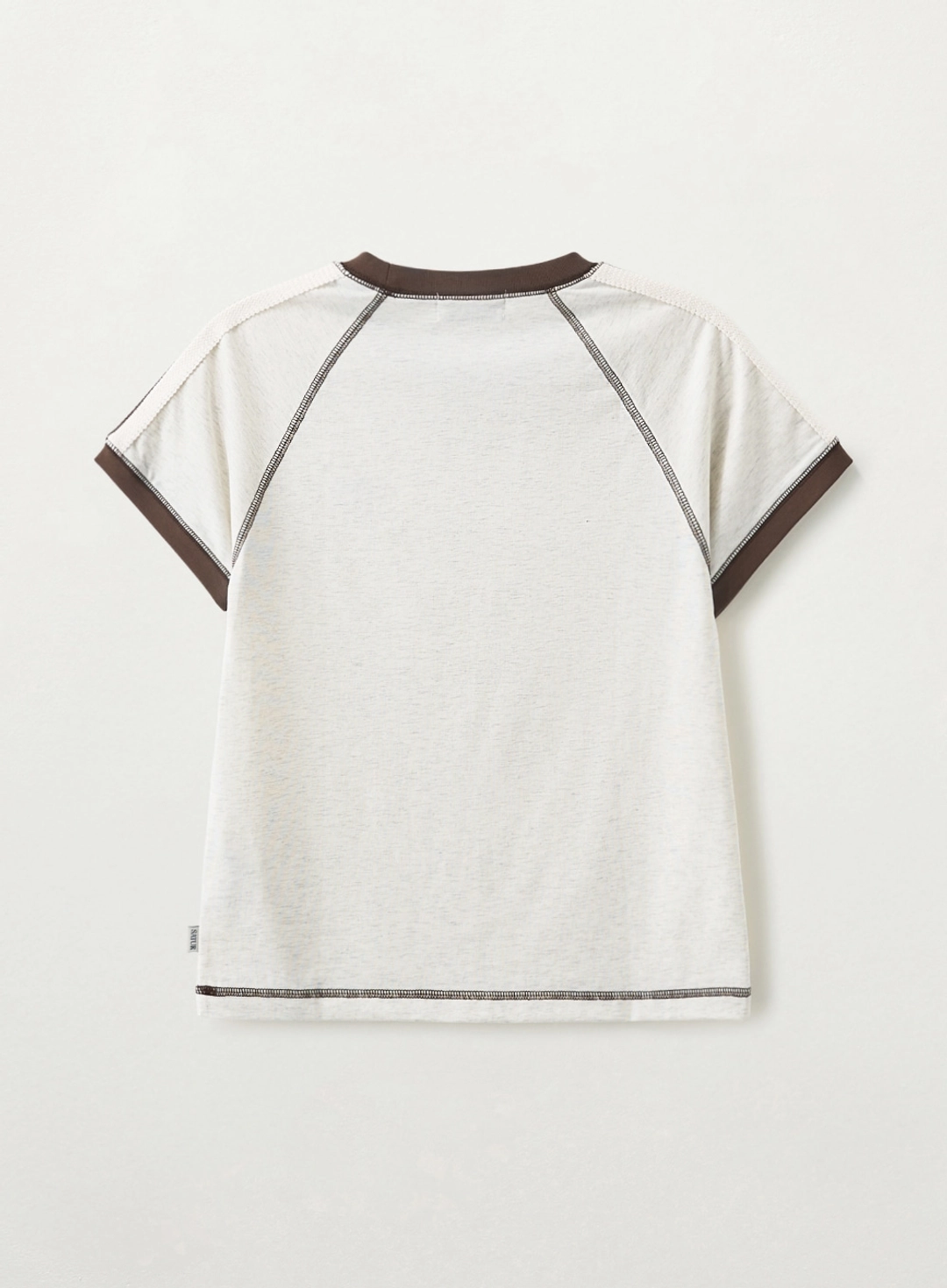 세터 (W) Lawton Stitch Ringer T-Shirt - Oatmeal 상품 이미지 2