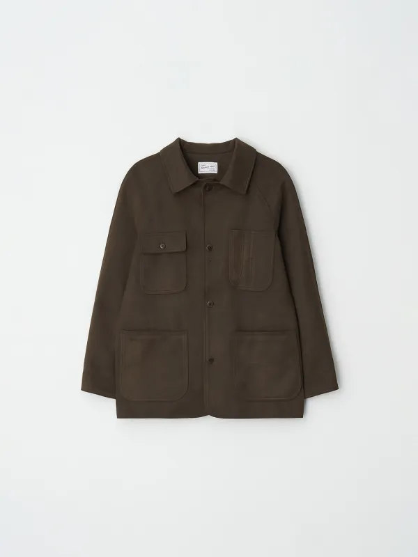 1940s suede coverall jacket_brown