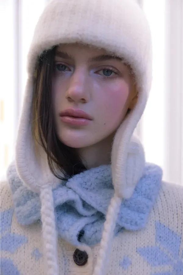 KNIT TROOPER BEANIE (IVORY)