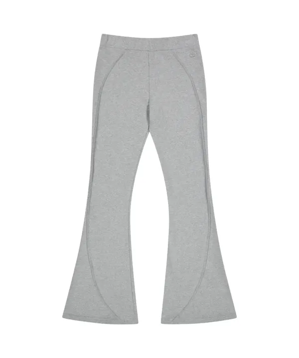 ROUND PINTUCK PANTS LIGHT GREY