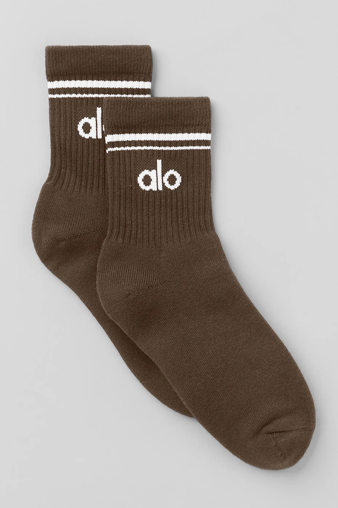 알로요가 Unisex Half-Crew Throwback Sock - Espresso/White 상품 이미지 1
