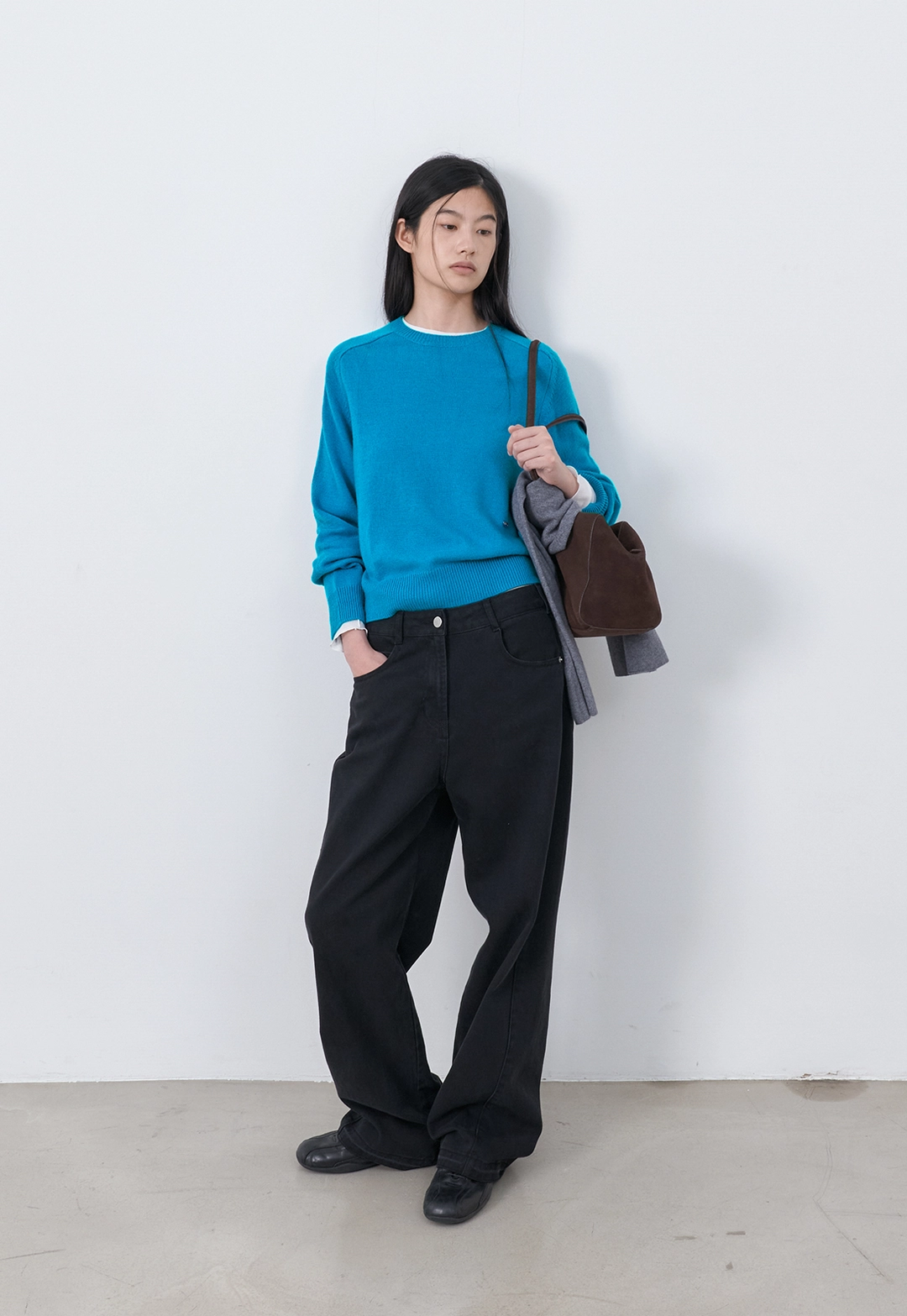 아뜰리에 나인 (T-7313)WOOL BLENDED RAGLAN ROUND KNIT 상품 이미지 3